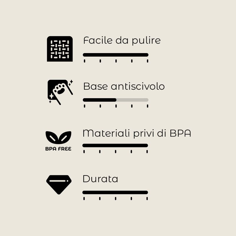 Ciotola da viaggio TIAKI in silicone, nera
