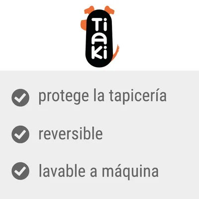 Tiaki. Protege la tapicería, reversible, lavable a máquina.
