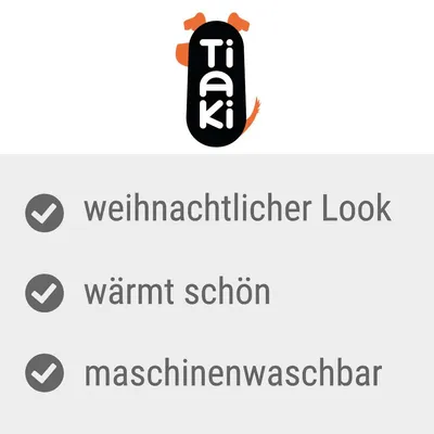 Tiaki. Weihnachtslicher Look, wärmt schön, maschinenwaschbar.