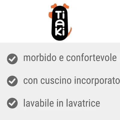 Tiaki, morbido e confortevole, con cuscino incorporato, lavabile in lavatrice