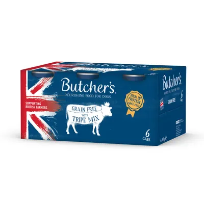 Butcher's Grain Free Tripe Mix 6 x 400g - Mixed Pack Butcher's Grain Free Tripe Mix 6 x 400g - Mixed Pack