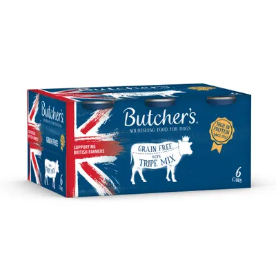 Butcher's Grain Free Tripe Mix 6 x 400g - Mixed Pack Butcher's Grain Free Tripe Mix 6 x 400g - Mixed Pack