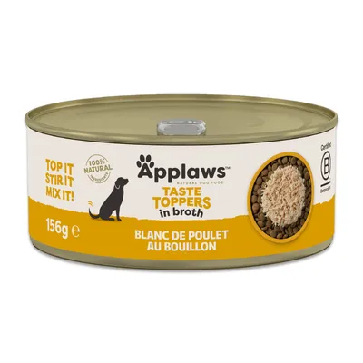 Sparpaket Applaws Taste Toppers Natural in Brühe 48 x 156 g - Huhn Sparpaket Applaws Taste Toppers Natural in Brühe 48 x 156 g - Huhn