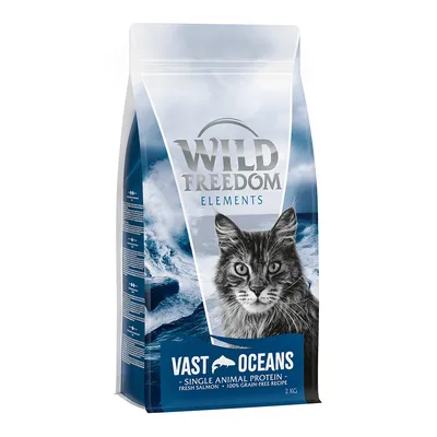 Wild Freedom Elements Vast Oceans hrana za mačke, en vir živalskih beljakovin, svež losos, 100 % brez žit, 2 kg pakiranje.