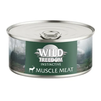 Wild Freedom Instinctive Muscle Meat, grüne Dose mit Waldmotiv und Hirschsymbol.