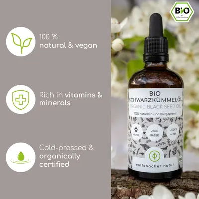 Wolfsbacher Natur Organic Black Seed Oil for Dogs