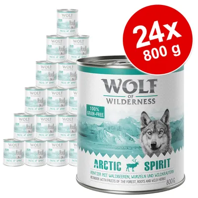 Lot Wolf of Wilderness - Single Protein pour chien 24 x 800 g