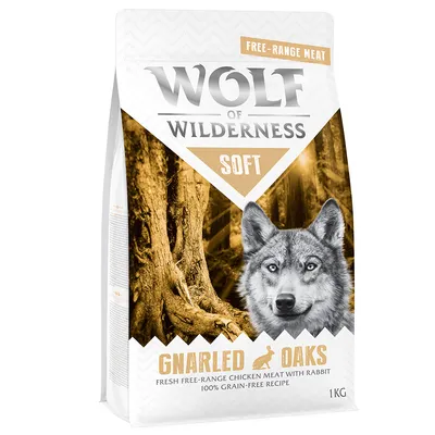 Wolf of Wilderness Soft Gnarled Oaks, čerstvé volně chované kuřecí maso s králíkem, 100% bezobilná receptura, 1 kg.