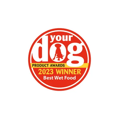 Your Dog Product Awards 2023 Winner Best Wet Food badge.