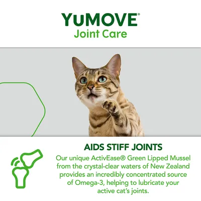 YuMOVE Joint Care. AIDS STIFF JOINTS. Our unique ActivEase Green Lipped Mussel from the crystal-clear waters of New Zealand provides an incredibly concentrated source of Omega-3.