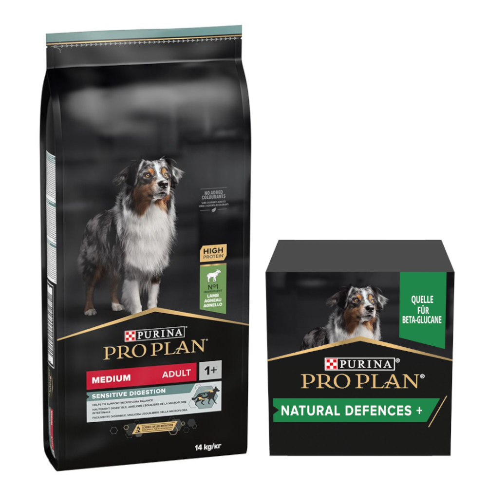 

Pro Plan 14 kg ração para cães + Suplemento alimentar grátis! - Medium Adult Sensitive Digestion cordeiro e arroz