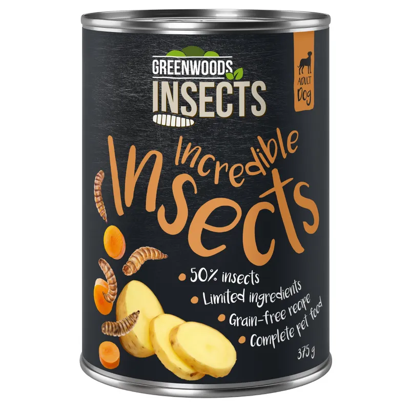 Greenwoods Insects insectos con patatas y zanahorias 24 x 375 g - Pack Ahorro
