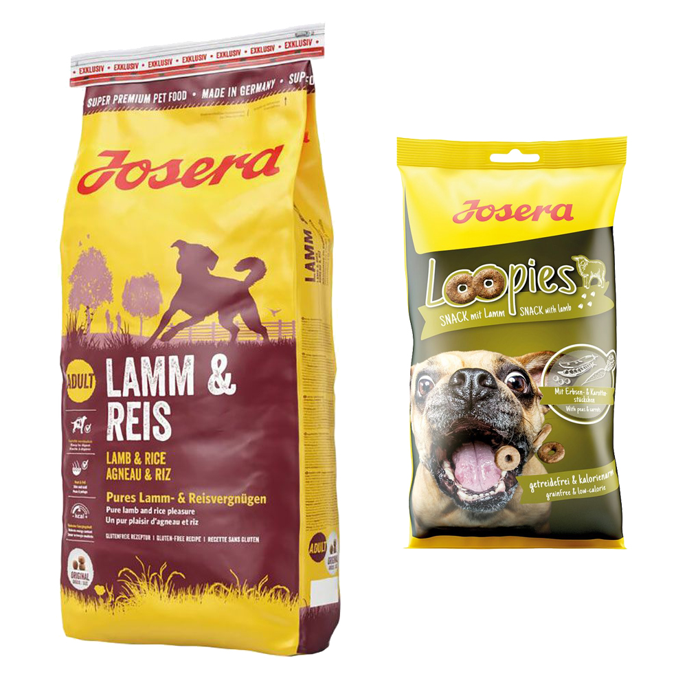 Josera granule 15 kg + Josera Loopies 6 x 150 g zdarma - Lamm & Reis