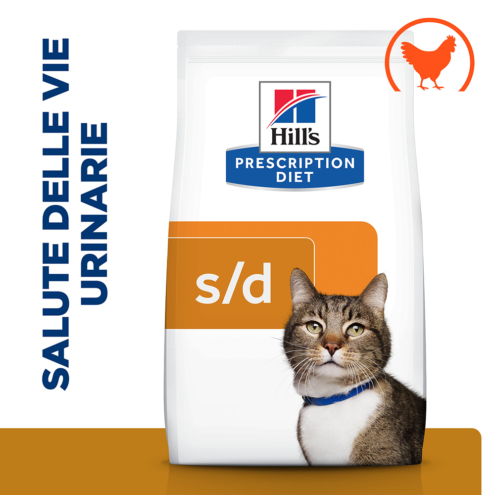 Image of Hill's Prescription Diet s/d Urinary Care secco gatto - Pollo - Set %: 2 x 8 kg