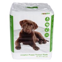 zooplus Puppy Trainer Pads, L méret: 60 x 45 cm, 30 darab. Csomagolás zöld szimbólumokkal: nedvszívó, szagtalan, puha.
