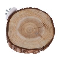 Plate-forme en bois TIAKI avec écorce, ronde