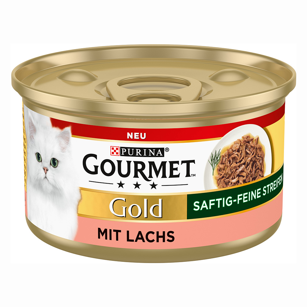 2 x Gourmet Gold zum Sonderpreis! - Saftig-Feine Streifen: Lachs (2 x 12 x 85 g)