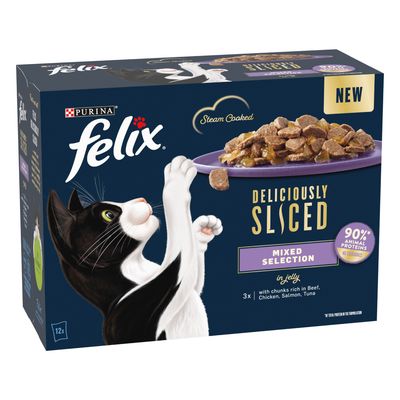 Felix Deliciously Sliced Multibuy 24 x 80g Mixed Selection in Jelly