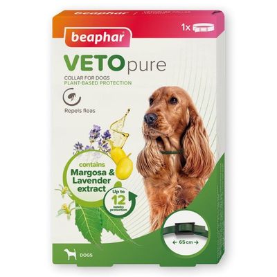 beaphar VETOpure Plant-Based Protection Flea Collar for Dogs 65cm
