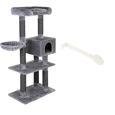 Arbre à chat Nox - gris foncé + support de fixation universel