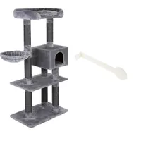 Arbre à chat Nox - gris foncé + support de fixation universel
