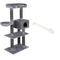 Arbre à chat Nox gris foncé + support de fixation universel