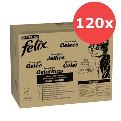 Jumbopack Felix "Sensations" Pouches 120 x 85 g