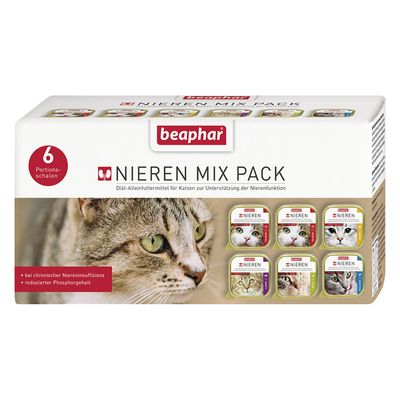 Lot mixte beaphar Régime rénal pour chat 6 x 100 g