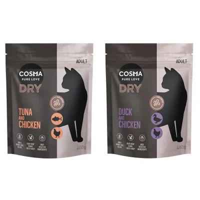 Cosma vegyes próbacsomag 2 x 400 g - Extruded kacsa + lazac