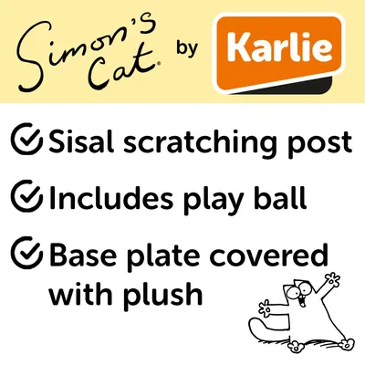 Simon's Cat Poteau à griffer - gris / vert