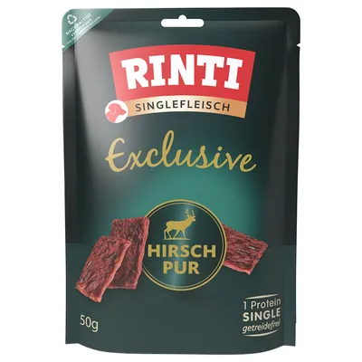 RINTI Singlefleisch Exclusive Snack - Sparpaket: Ross Pur 3 x 50 g