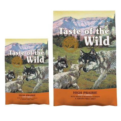 Taste of the Wild, 12,2 + 2 kg zdarma! High Prairie Puppy