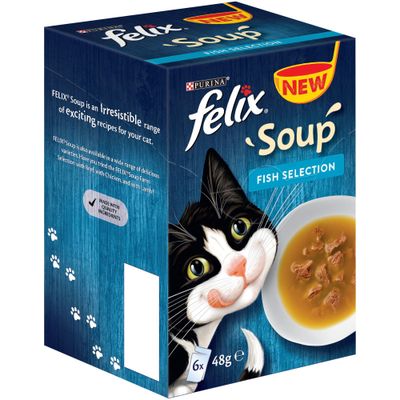 Felix Soup 6 x 48g Fish Selection