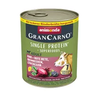animonda GranCarno Adult Superfoods 6 x 800 g - Rind + Rote Bete, Brombeeren, Löwenzahn