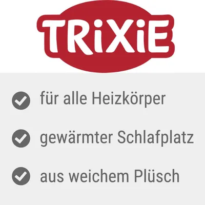 Trixie. Für alle Heizkörper, gewärmter Schlafplatz, aus weichem Plüsch.