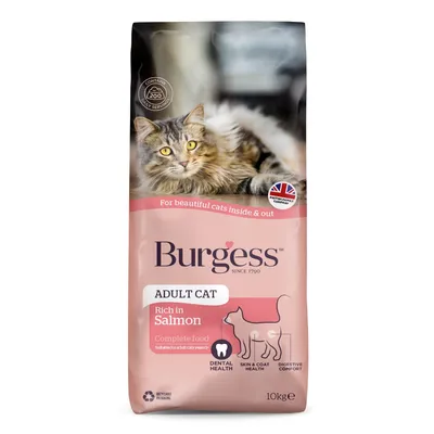 Burgess Adult Cat Rich in Salmon - 10kg Burgess Adult Cat Rich in Salmon - 10kg