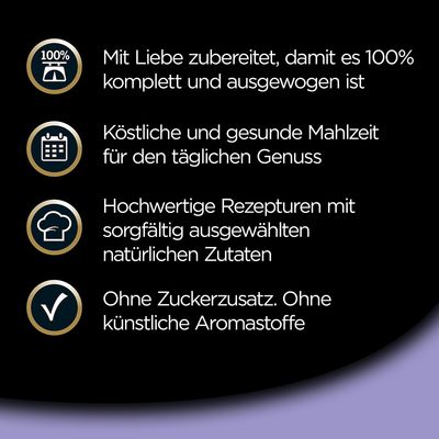 С любовью приготовлено, 100% полнорационный и сбалансированный. Вкусное блюдо для ежедневного употребления. Высококачественный рецепт с натуральными ингредиентами. Без добавления сахара и искусственных ароматизаторов.