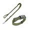 HUNTER Set: Halsband London + Führleine London, olivgrün Vario Plus Größe L + Leine 200 cm / 15 mm