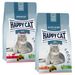 Mixpaket Happy Cat Indoor 2 x 4 kg Voralpen-Rind & Atlantik-Lachs