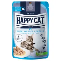 Happy Cat Meat en sauce 24 x 85 g pour chat - truite d'eau de source