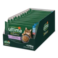 38 + 10 Δωρεάν! 48 x 85 g Ultima Cat Sterilized - Ποικιλία Ψαριών
