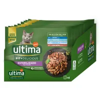 Ultima Cat Sterilized 48 x 85 g umido per gatto - Selezione di pesce