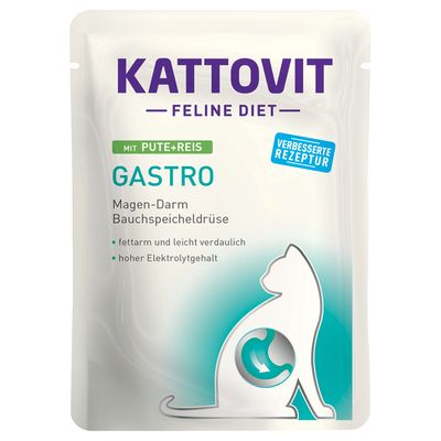 Výhodné balenie Katovit Feline Gastro kapsičky 24 x 85 g morčacie a ryža