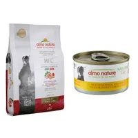 8 kg Almo Nature HFC Adult + 95 g Nassfutter zum Sonderpreis! - 8 kg M-L Schweinefleisch + 95 g Hühnerfilet