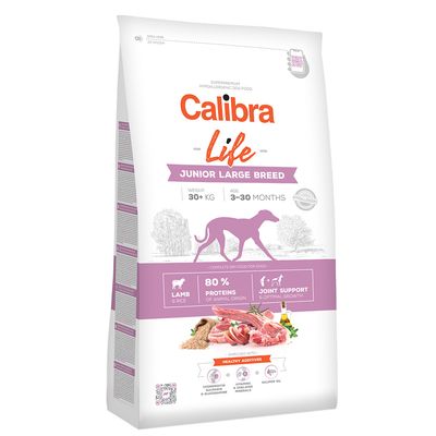 Calibra Dog Life Junior Lam til store racer 12 kg