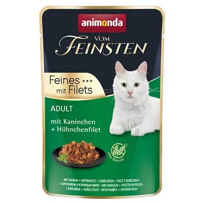 Animonda Vom Feinsten Adult 18 x 85 g Kattenvoer - Met Konijn + Kipfilet