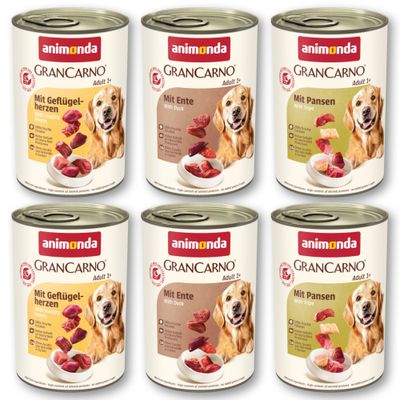 Výhodné balení animonda GranCarno Original 24 ks (24 x 400 g) mix 1 (6 druhů)