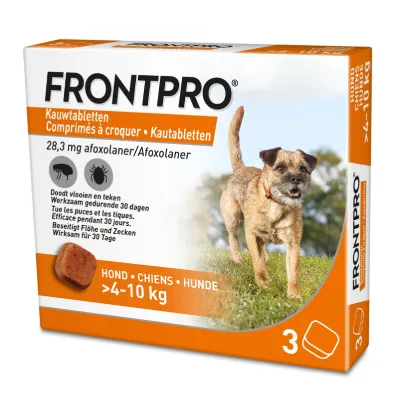 Frontpro Kauwtabletten voor Honden (alle varianten) - Dubbelpakket: 2 x 3 tabletten voor honden (4-10kg) - BE Frontpro Kauwtabletten voor Honden (alle varianten) - Dubbelpakket: 2 x 3 tabletten voor honden (4-10kg) - BE