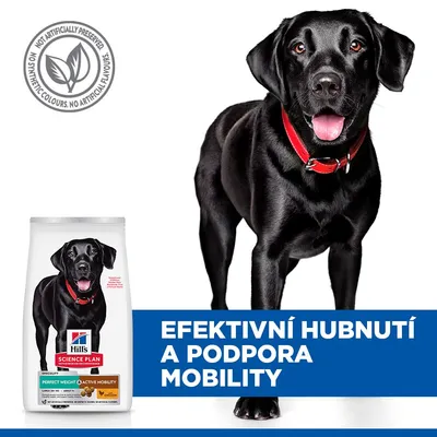 Hill's Science Plan Perfect Weight a Active Mobility Adult 1+ Large s kuřecím - 12 kg