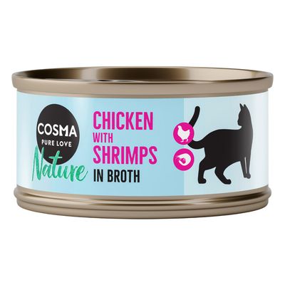Cosma Nature 6 x 70 g Piščančje prsi & kozice